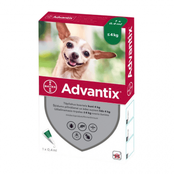 ADVANTIX TÄPILAHUS KOER 500MG+100MG/ML 0.4-4KG N1