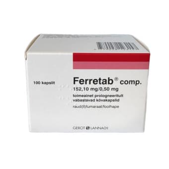 FERRETAB COMP PROLONG CAPS 152.1MG+0.5MG N100 (TML)