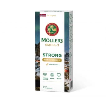 Möller's рыбий жир Strong + Витамин D 4000IU 250 мл