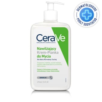 CeraVe Hydrating Cream-to-Foam kreemjas näopesuvaht normaalsele ja kuivale nahale 473 ml