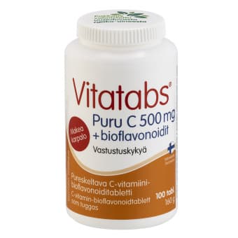 Vitatabs Puru C 500mg Bioflavonoididega närimistabletid N100
