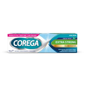 Corega Extra Strong Fresh Mint eriti värske hambaproteeside kinnitusliim 40 g