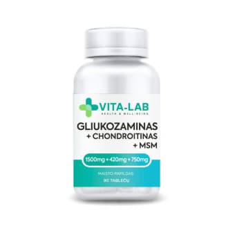 VITA-LAB Glükoosamiin + Kondroitiin + MSM tabletid N90