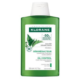 Klorane nõgese šampoon rasustele juustele 200 ml