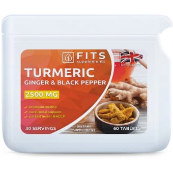 FITS Kurkum Strong 2500mg ingveriga ja musta pipraga N60