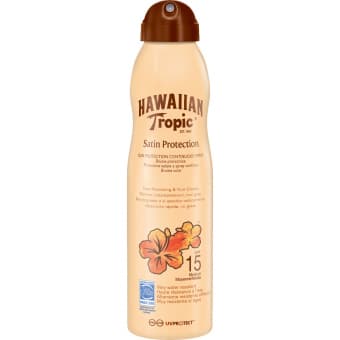 Hawaiian Tropic Satin Protection эмульсия-спрей для загара с блестками SPF15 220 мл