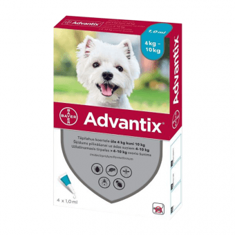 ADVANTIX TÄPILAHUS KOER 500MG+100MG/ML 4-10KG N4