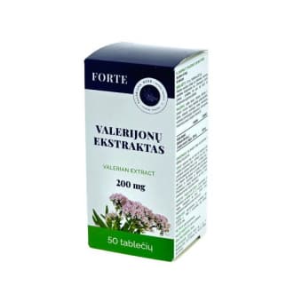 Forte Valerian Palderjani ekstrakt 200mg tabletid N50