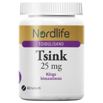 Nordlife Tsink 25mg tabletid N60