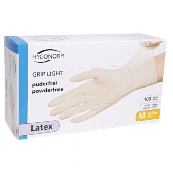 Перчатки из латекса Grip light M без пудры N100
