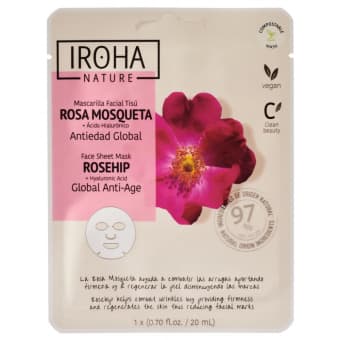 Iroha Nature vananemisvastane kangasmask kibuvitsa ja hüaluroonhappega 20 ml