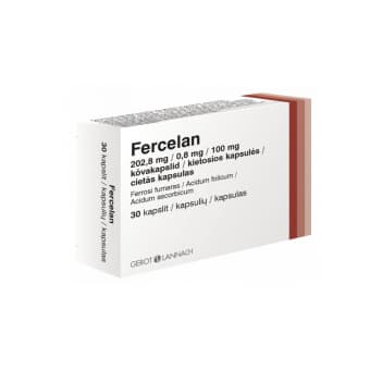 FERCELAN KÕVAKAPSEL 202,8MG+0,8MG+100MG N30
