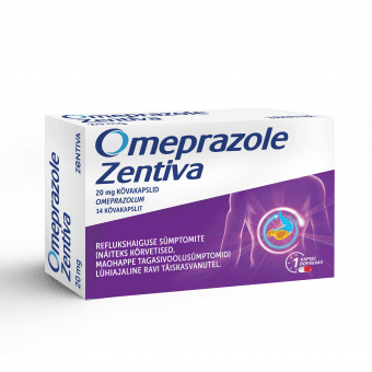 OMEPRAZOLE ZENTIVA KÕVAKAPSEL 20MG N14