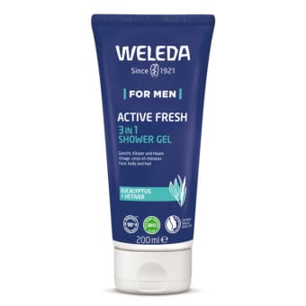 Weleda For Men Active Fresh 3in1 meeste dušigeel näole, kehale ja juustele 200 ml