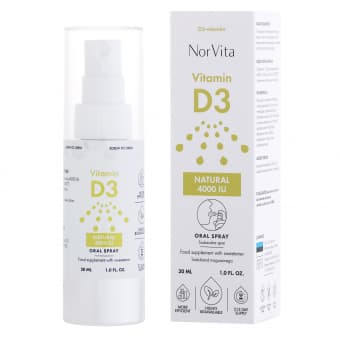 NorVita D3 vitamiin Natural 4000IU suukaudne sprei 30 ml
