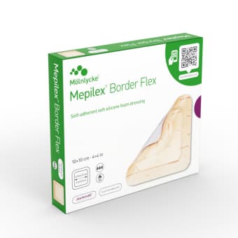 Mepilex Border Flex steriilne silikoonplaaster 10x10cm N5