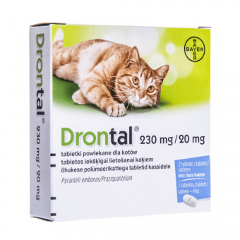 Drontal õhuk. polüm. kat. tbl 20MG+80MG kass N2