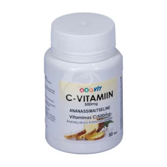 ABCvit Vitamiin C 500mg ananassimaitselised närimistabletid N50