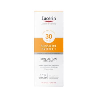 EUCERIN Sensitive Protect экстра легкое молочко для загара, SPF 30 150 мл