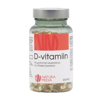 Natura Media D vitamiini õlikapslid 100mcg 4000IU N200