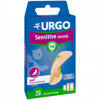 Urgo SensitiveStretch пластырь телеснго цвета, 3 размера N20