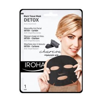 Iroha Nature Detox sügavpuhastav kangasmask söega kombineeritud ja rasusele nahale 20 ml