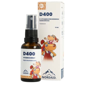 Nordaid D400 Lotte D-vitamiin 10mcg kookosõlisprei alates sünnist 30 ml