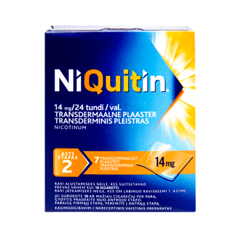 NIQUITIN TRANSDERMAALNE PLAASTER 14MG 24H N7