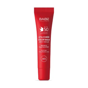 BABE бальзам для губ и щек красный SPF50 20 мл