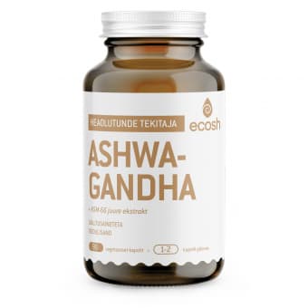 Ecosh Ashwagandha + KSM-66 juure ekstrakt kapslid N90