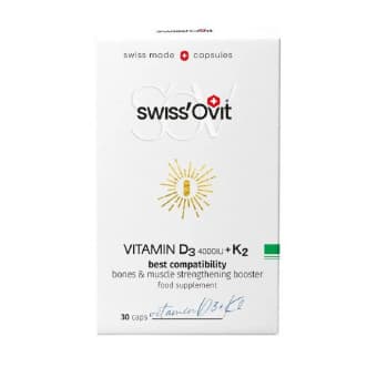 Swissovit vitamiin D3 kapslid 4000IU+K2 N30