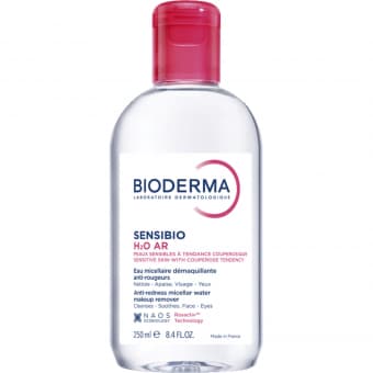 Bioderma Sensibio AR H2O мицеллярная очищающая вода для лица для чувствительной и покрасневшей кожи 250 мл