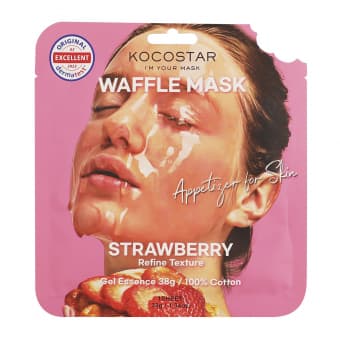 Kocostar Waffle Mask Strawberry kangasmask näole