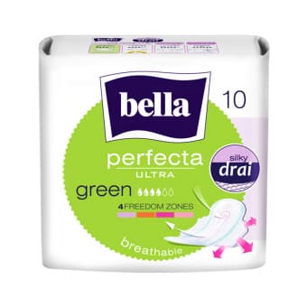 Bella Perfecta Ultra Green õhukesed tiibadega hügieenisidemed N10