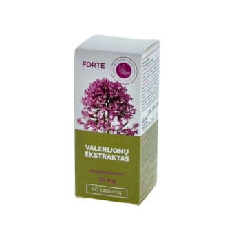 Forte Valerian Palderjani ekstrakt 20mg tabletid N50