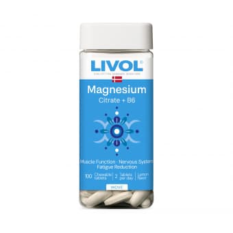 Livol Extra Magneesiumtsitraat+ B6 närimistbl N100