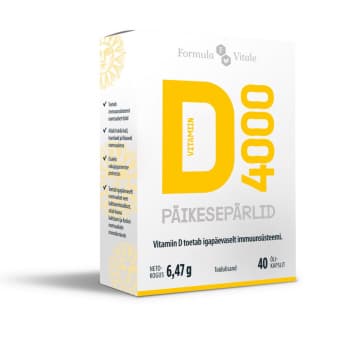 Formula Vitale D-vit päikesepärlid 4000IU N40