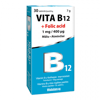 Vita B12 + Foolhape imemistabletid 1mg/400mcg N30