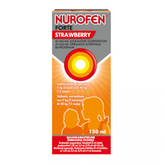 NUROFEN FORTE STRAWBERRY SUUKAUDNE SUSPENSIOON 40MG 150ML