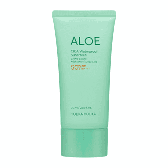 Holika Holika Aloe Cica Waterproof Sunscreen SPF50+ водостойкий солнцезащитный крем 70 мл