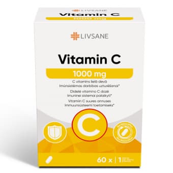 Livsane Vitamiin C tbl pikatoimeline 1000mg N60