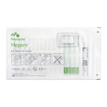 Mepore haavaplaaster 8x15cm isekleepuv steriilne N1
