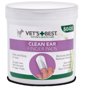 Vets Best салфетки для чистки ушей для кошек и собак (на палец) N50