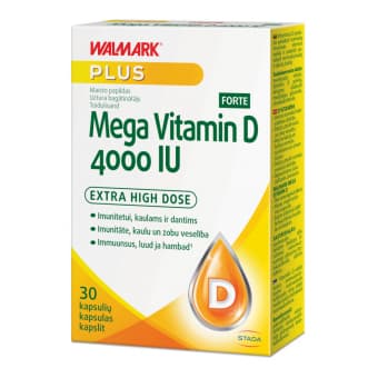 Walmark Mega Vitamiin D 4000IU Forte kapslid N30