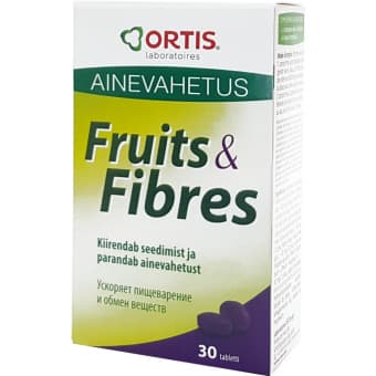 Teholaxa Fruits & Fibres пищевая добавка в таблетках для улучшения пищеварения N30