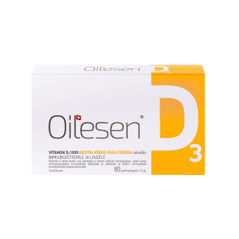 Oilesen Vitamiin D3 1000 pehmekapslid N80