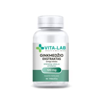 VITA-LAB Ginkgo Biloba экстракт хвойного дерева 120mg в таблетках N90