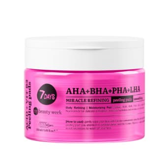 7DAYS My Beauty Week puhastavad koorimispadjad Miracle näole AHA+BHA+PHA+LHA 50tk 150 ml