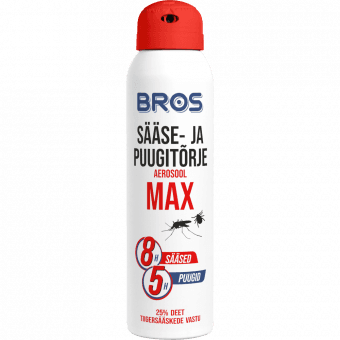 BROS sääse- ja puugitõrje aerosool Max 90 ml