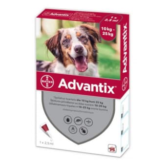 ADVANTIX TÄPILAHUS KOER 500MG+100MG/ML 10-25KG N1